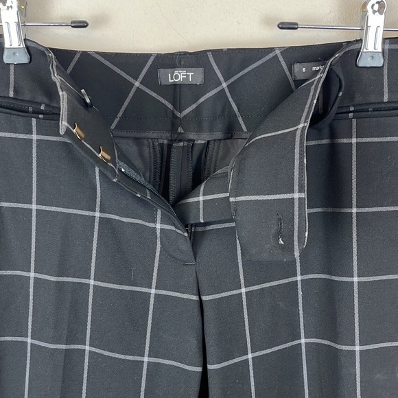 LOFT Marisa Black Windowpane Slacks/Trousers/Dress Pants, NWOT, Size 6 - Picture 4 of 14